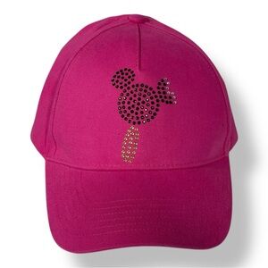 Disney Parks Pink Rhinestone Mickey Mouse Ice Cream Hat Adjustable Adult